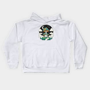 Mushrooms Night Kids Hoodie